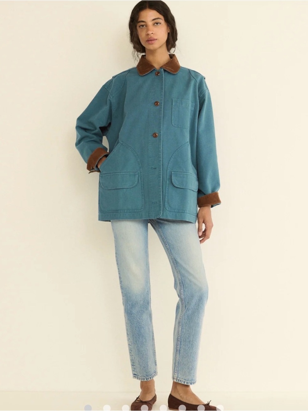 NWT Doen Pascual Barn Jacket Caspian Blue RARE